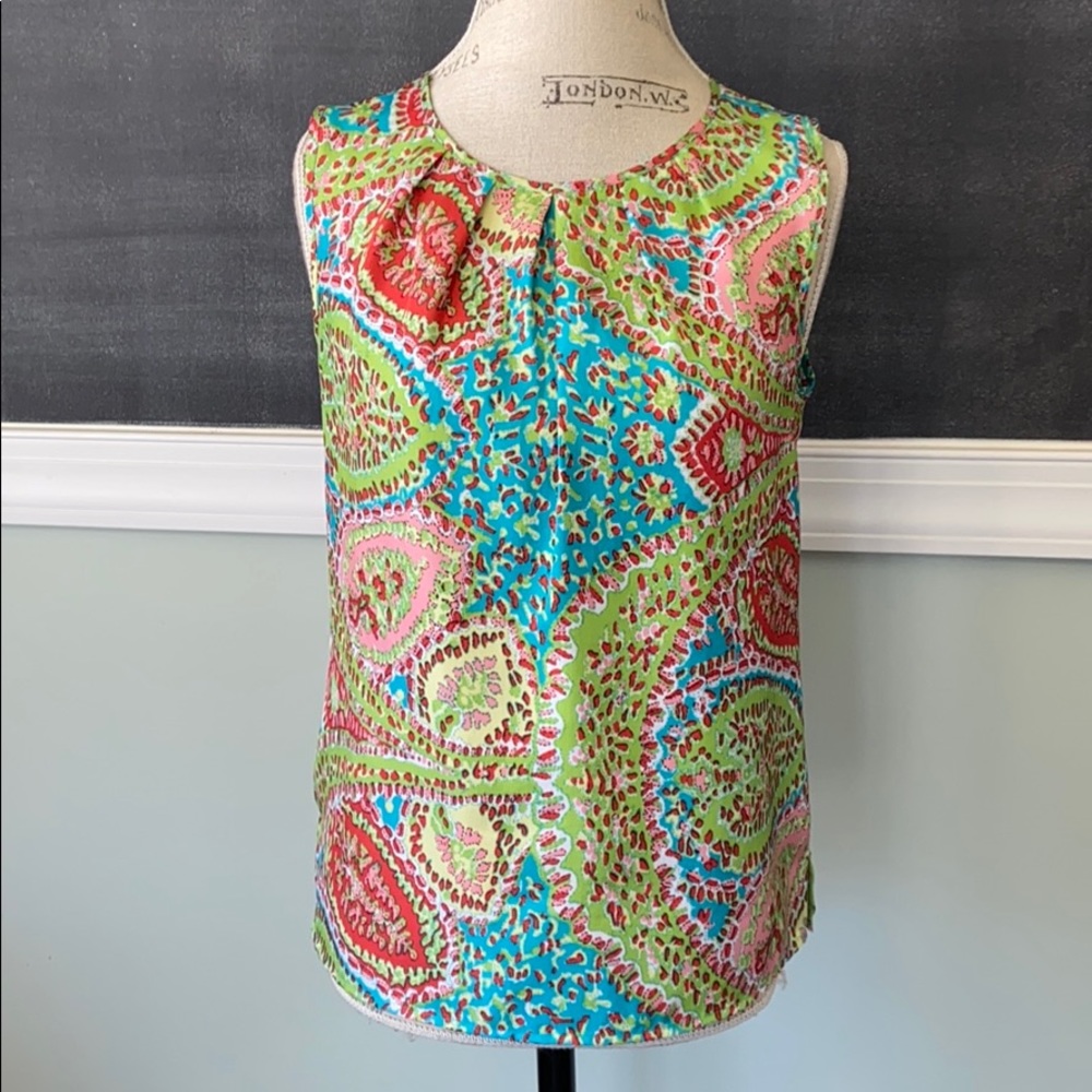 Talbots Petite Printed Sleeveless Top 8P